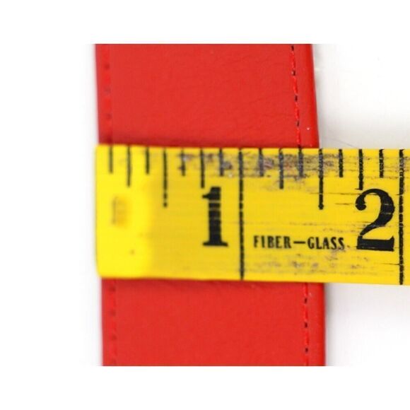 VTG ST. JOHN RED GENUINE LEATHER 1.5\